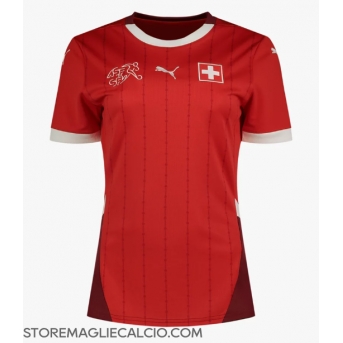 Svizzera Maglia Gara Casa Repliche Europei 2024 Donna